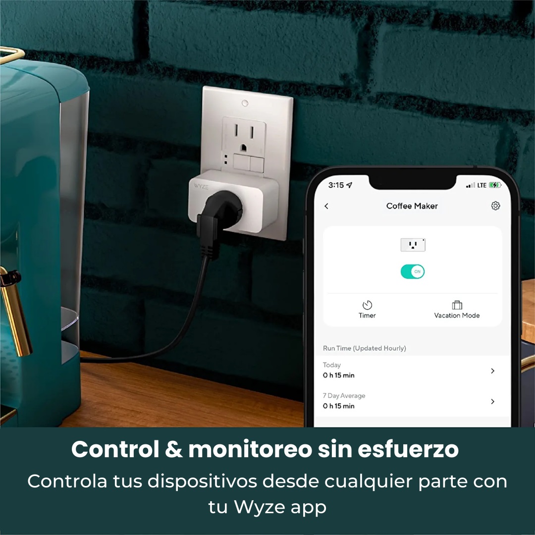 wyze plug monitoreo y control remoto